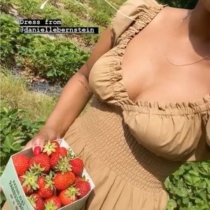 Danielle Bernstein Ruched Smocked Dress